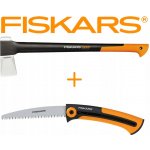 Fiskars 1025437 Sada štípací sekera X25 + pilka Xsharp SW73 – Zboží Dáma