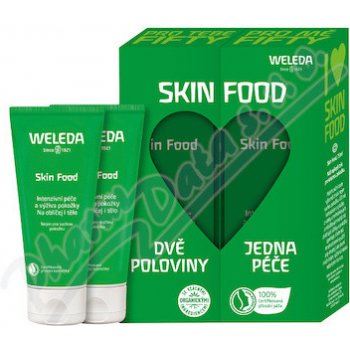 Weleda Skin Food univerzální výživný krém s bylinkami pro ženy 75 ml + univerzální výživný krém s bylinkami pro muže 75 ml dárková sada