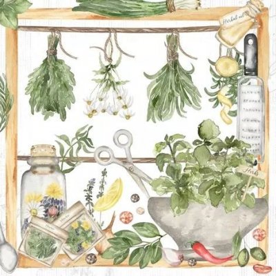 ti-flair Ubrousek 33x33cm Sušené bylinky – Sleviste.cz