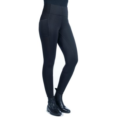 HKM Jeggings Mesh Style Full Grip dětské černá