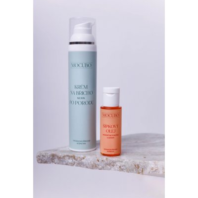 Mocubo VE DVOU VÝHODNĚJI 1x krém na břicho nejen po porodu 100 ml + 1x Šípkový olej 30 ml – Zboží Mobilmania