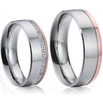 SP-7024 Ocelové snubní prsteny – Zboží Mobilmania
