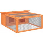 vidaXL Králíkárna hnědá 117,5 x 97 x 47,5 cm masivní borové dřevo – Zboží Dáma