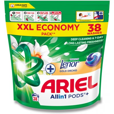 Ariel All in1 +Lenor prací kapsle Gold Orchid 38 PD – Zboží Mobilmania