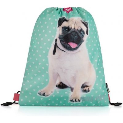 Oxybag Isha My love pet zelený s obrázkem mopslíka – Hledejceny.cz