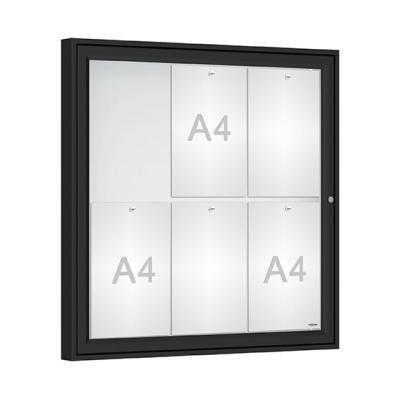 PROCITY Venkovní vitrína Classique, 6 x A4, plexi, černá | Zboží Auto