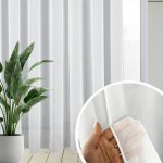 Hotová voálová záclona na francouzské okno s olůvkem 0101, ﻿bílá - 260 x 300 cm – Zboží Mobilmania