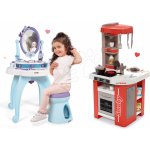 Smoby Set kuchyňka elektronická Tefal Studio 360° a kosmetický stolek Princezny 2v1 s židličkou – Hledejceny.cz