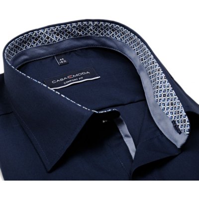 Casa Moda Comfort Fit košile tmavě modrá s modrým vnitřním límcem a manžetou – Zbozi.Blesk.cz