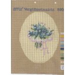 Předloha na vyšívání Kytice pomněnky ovál 15x20cm – Zboží Mobilmania