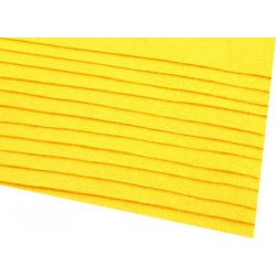 Látková dekorativní plsť / filc 20x30 cm, 2 ks 22 (F37) žlutá