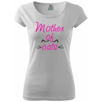 Mother of cats pure dámské triko bílá