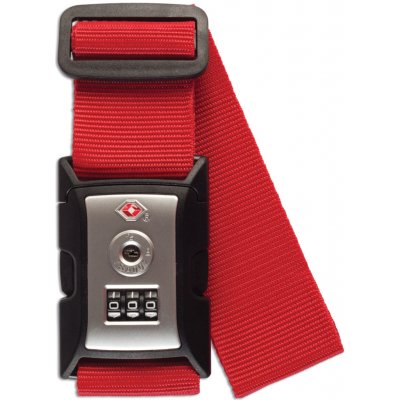 Worldpack Bezpečnostní popruh na zavazadlo s TSA zámkem červená – Zbozi.Blesk.cz