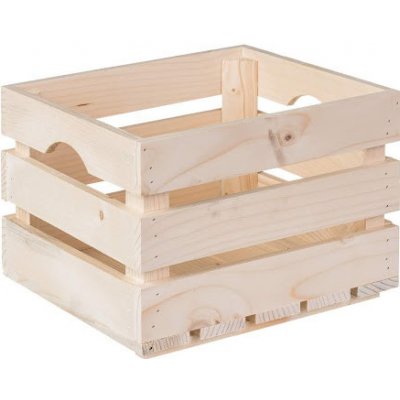 ČistéDřevo Dřevěná bedýnka 30 x 25 x 20 cm – Zboží Mobilmania