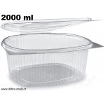 Miska oválná průhledná s víčkem 250 ml PET, 100026131 – Zboží Dáma