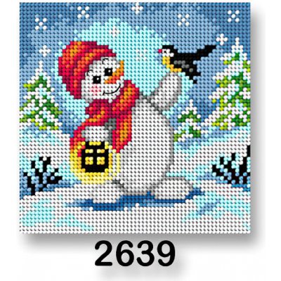 VTC Vyšívací předloha 70244 2639 sněhulák modrá 15x15cm – Hledejceny.cz