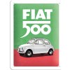 Obraz Postershop Plechová cedule: Fiat 500 (Italian Colours) - 15x20 cm