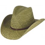 Fiebig Headwear since 1903 Slaměný klobouk Western westernový klobouk s koženým páskem – Zboží Dáma