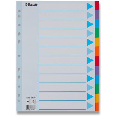 Esselte - papírový rozlišovač - 12 listů – Zboží Dáma