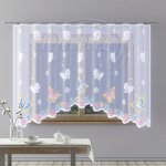 Dětská záclona KYTIČKY A MOTÝLCI oblouk - 150 x 300 cm – Sleviste.cz