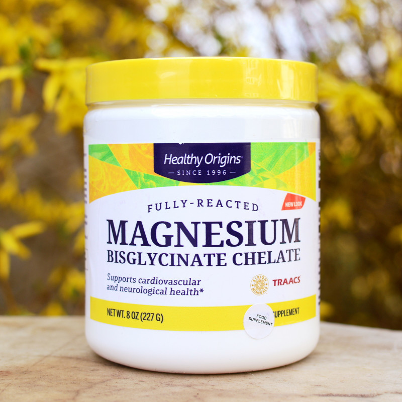 Healthy Origins Magnesium Bisglycinate hořčík bisglycinát chelát prášek