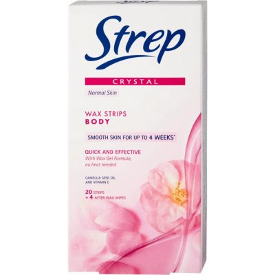 Strep Crystal Voskové pásky na tělo 20 ks – Zboží Dáma