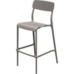 Zahradní barová židle Ferne plastová hnědá 107,5 x 54,5 x 37 cm FRIK5511-410C – Hledejceny.cz