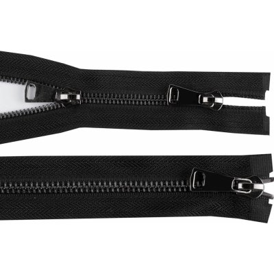 Zip kovový No 5 dělitelný 2 jezdce / dvoucestný 50 cm, malé, 2 černá černý nikl – Hledejceny.cz