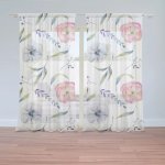 Sablio Záclony Letní květy: 2ks 150x250cm – Hledejceny.cz