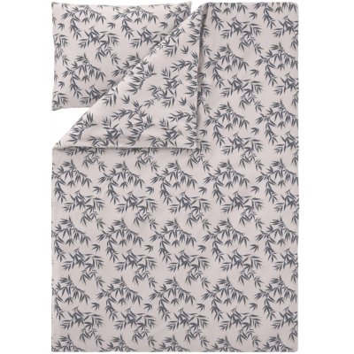 LIVARNO povlečení z mikrovláknitého saténu listy/šedá 140x200 70x90 – Hledejceny.cz
