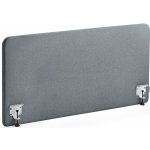 Zone stolový paraván bílé svorky potah Rivet modrošedá 140 X 65 x 3,6 cm – Sleviste.cz