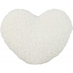 H&L Polštář Srdce imitace beránka bílá 35x33 – Zboží Mobilmania