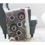 Xpose Deka mikroplyš s beránkem HEDVIKA šedá/švestková 140x200 – Zboží Dáma