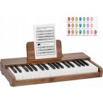 SucceBuy Dřevěné Piano pro Děti 37 Klaves Nastavitelná Hlasitost Ořech – Zboží Dáma