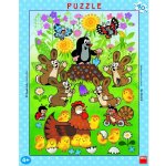 Puzzle deskové Dino Krtek a velikonoce 29x37cm 40 dílků