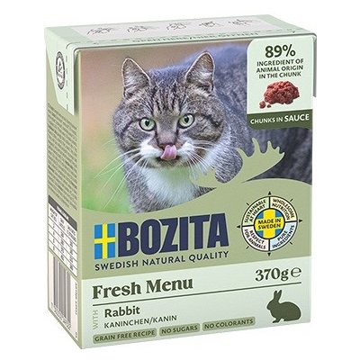 Bozita Cat Fresh Menu kousky v omáčce s králíkem 370 g – Sleviste.cz