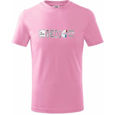 Science věda nápis tričko dětské bavlněné růžová – Zboží Mobilmania