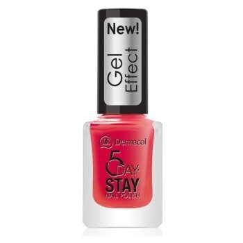 Dermacol lak na nehty s gelovým efektem 5 Day Stay 28 Moulin Rouge 12 ml