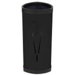 Stojan na deštníky, kovový, ALBA "Tria2", černý – Zboží Dáma