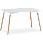 Textilomanie bílý jídelní stůl ADRIA 120x80 cm – Zboží Dáma