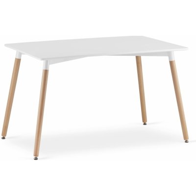 Textilomanie bílý jídelní stůl ADRIA 120x80 cm – Zboží Dáma