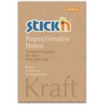 StickN KraftNotes 76 × 51 mm, 100 listů, samolepicí, přírodní, z recyklovaného papíru, blok na poznámky 21638 – Hledejceny.cz