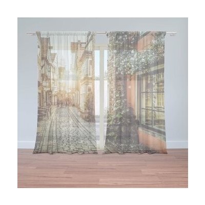 Sablio Záclony Městská ulička: 2ks 150x250cm – Hledejceny.cz