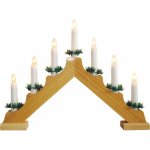 Elektrický svícen vánoční, napájení: síťové, 7 svíček, přírodní 791901 – Zboží Dáma