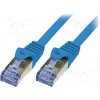 síťový kabel Logilink CQ3086S Patch, S/FTP, 6a, licna, Cu, LSZH, 7,5m, modrý