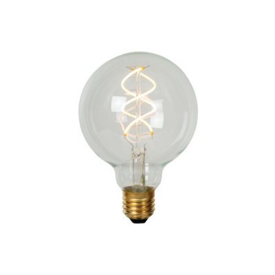 Lucide G95 filamentová LED žárovka Ø 9,5 cm E27 1x5W 2700K průhledná – Zbozi.Blesk.cz