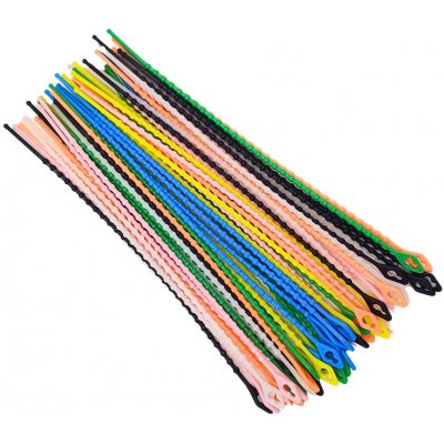 Bradas TS1329180M pásky stahovací rozdělávací 2,9 x 180 mm barevný mix 50 ks – Zboží Dáma