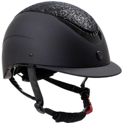EQUESTRO Bezpečnostní helma Galaxy Narrow Visor black shiny – Zboží Dáma