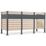CoverTech Skříň pro 3 odpadkové koše 120 l nebo 240 l Breda – Zboží Dáma
