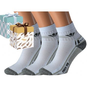 KRASITO sportovních ponožek 3 párů Bílé